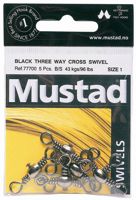 Mustad Black 3 Way Swivels (77700)